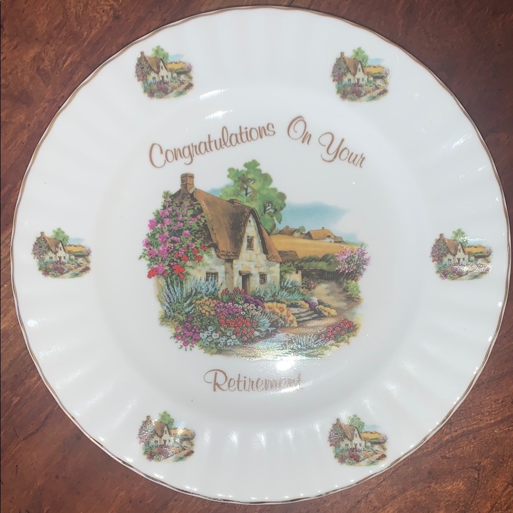 Bone China  Retirement Plate